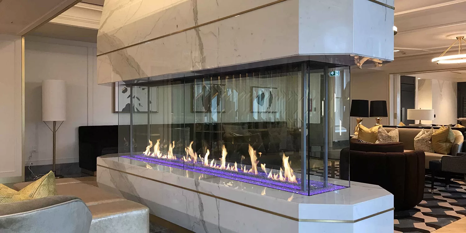 DaVinci Collection - Island Linear Gas Fireplace