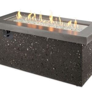 The Outdoor GreatRoom - Grey Key Largo Linear Gas Fire Pit Table