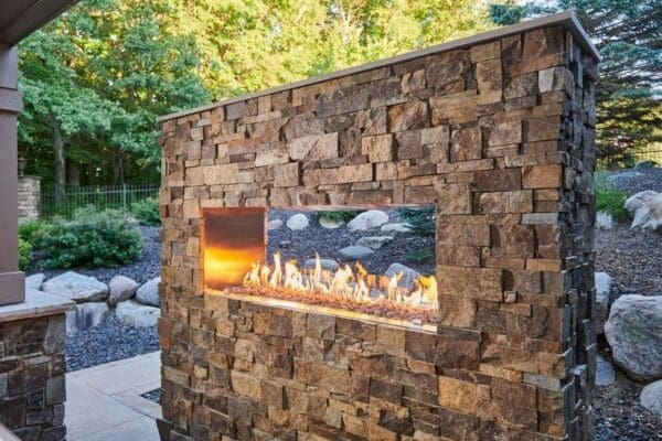 The Outdoor GreatRoom - 72" Linear Ready-to-Finish See-Through Gas Fireplace with Direct Spark Ignition (NG)